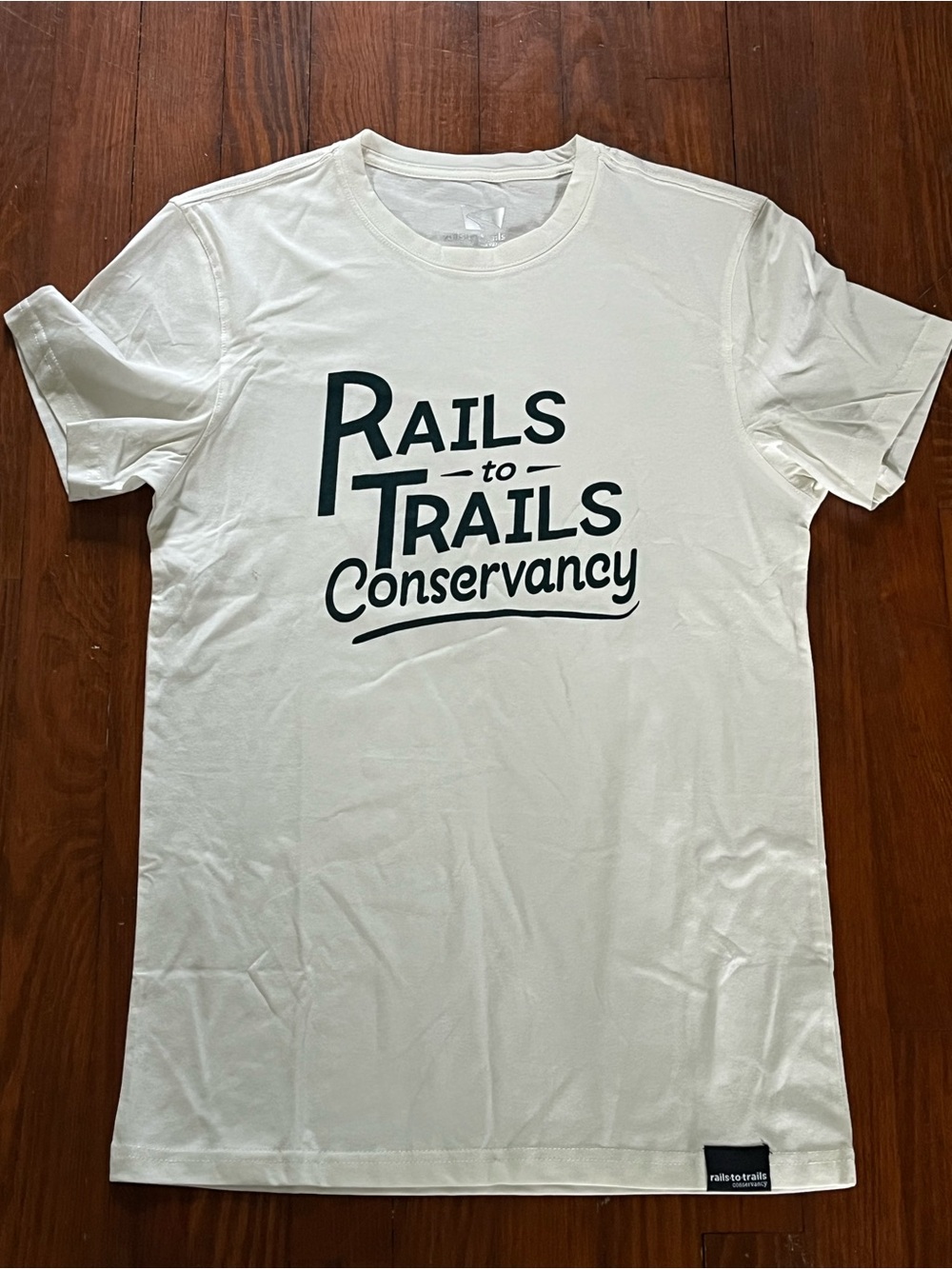 Rails to Trails Conservancy Cream Graphic Tee for Women Small
